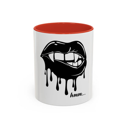 Vampire Lip Accent Coffee Mug - 11oz & 15oz - Unique Halloween Gift - TRV