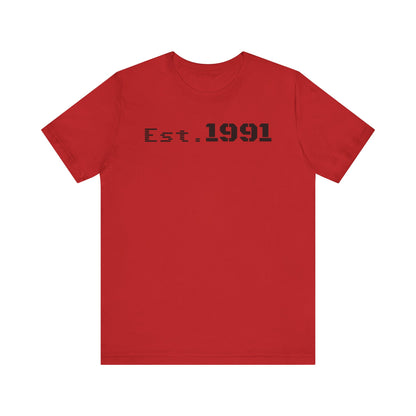 Established 1991 Unisex Jersey Tee | Vintage Anniversary Gift | Casual Wear, Birthday Shirt, Retro Style, Statement Tee, Gift for Him/Her - TRV
