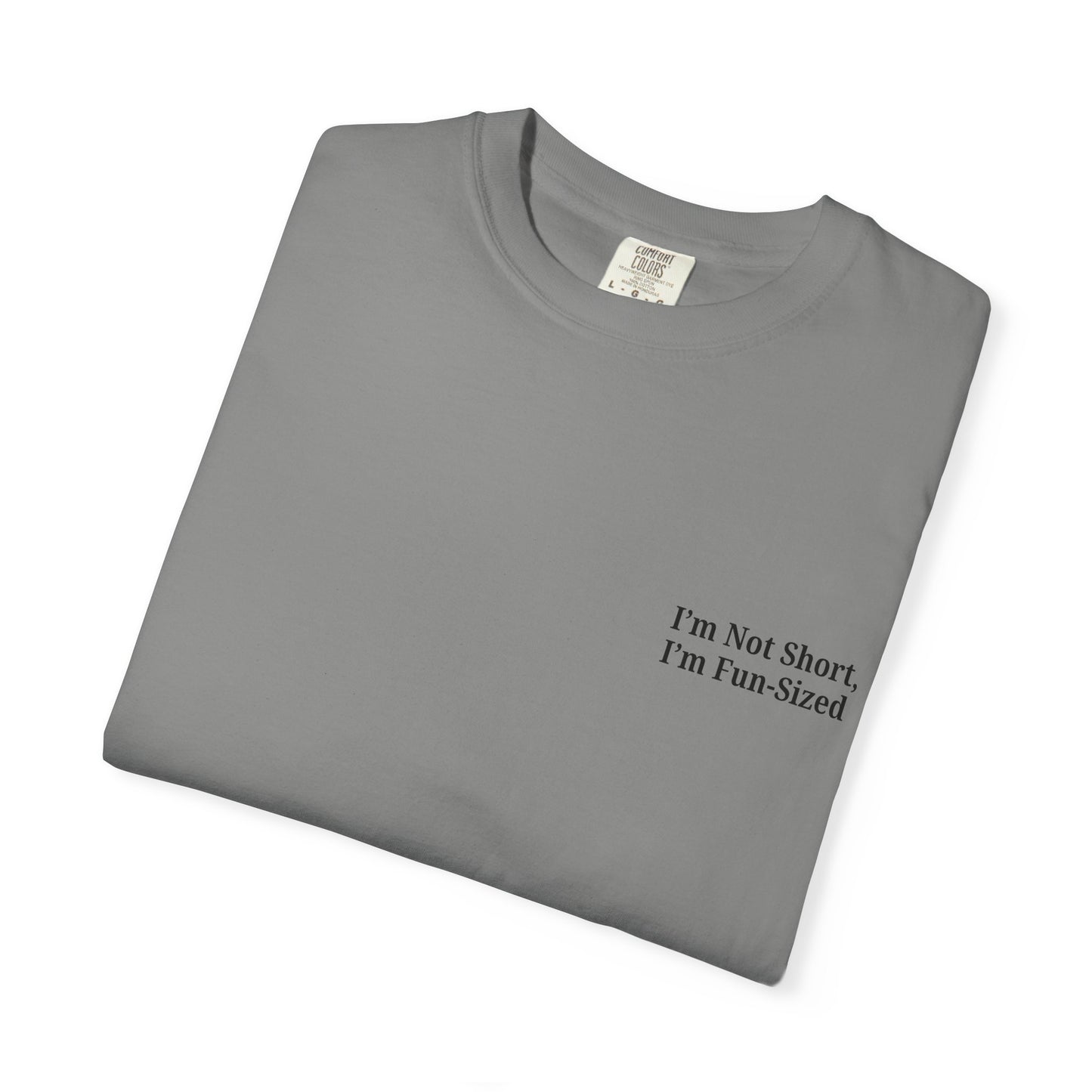 Playful Unisex Garment-Dyed T-shirt: I'm Not Short, I'm Fun Sized, Funny Shirt, Gift for Teens, Casual Wear, Birthday Gift, Humor Tee - TRV