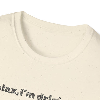 Relaxed UFO Driver T-Shirt, Funny Shirt, Unisex Graphic Tee, Gift for Space Lovers, Casual Wear, Alien Theme Humor