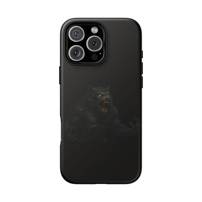 Werewolf Phone Case, Tough Cases, Black Panther Design, Gift for Animal Lovers, Phone Accessories, Fierce Phone Protection - TRV