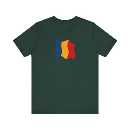 Romanian Flag Unisex Short Sleeve Tee, Casual Shirt, Travel T-Shirt, Gift for Romanians, Summer Outfit, Everyday Wear