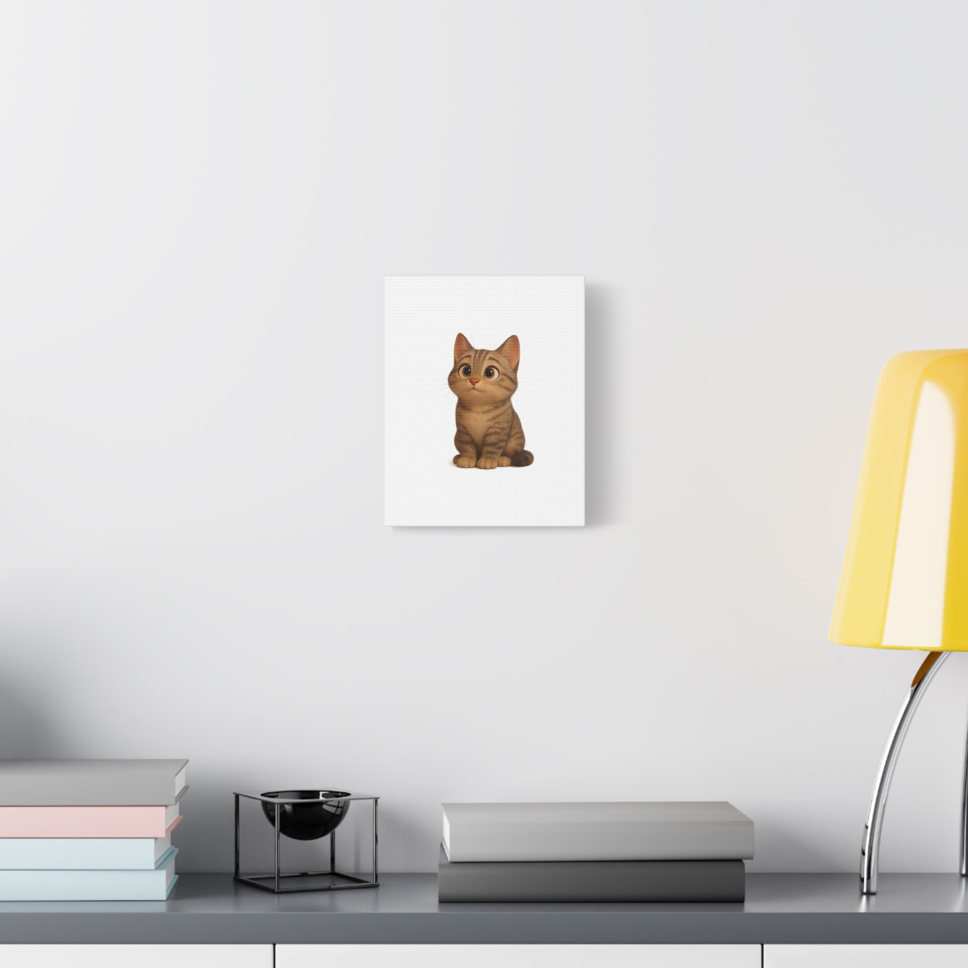 Adorable Cat Canvas Art, Cute Cat Wall Decor, Pet Lover Gift, Nursery Wall Art, Animal Print, Modern Home Decor - TRV