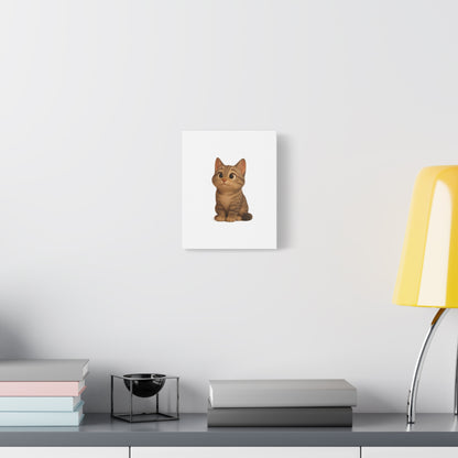 Adorable Cat Canvas Art, Cute Cat Wall Decor, Pet Lover Gift, Nursery Wall Art, Animal Print, Modern Home Decor - TRV