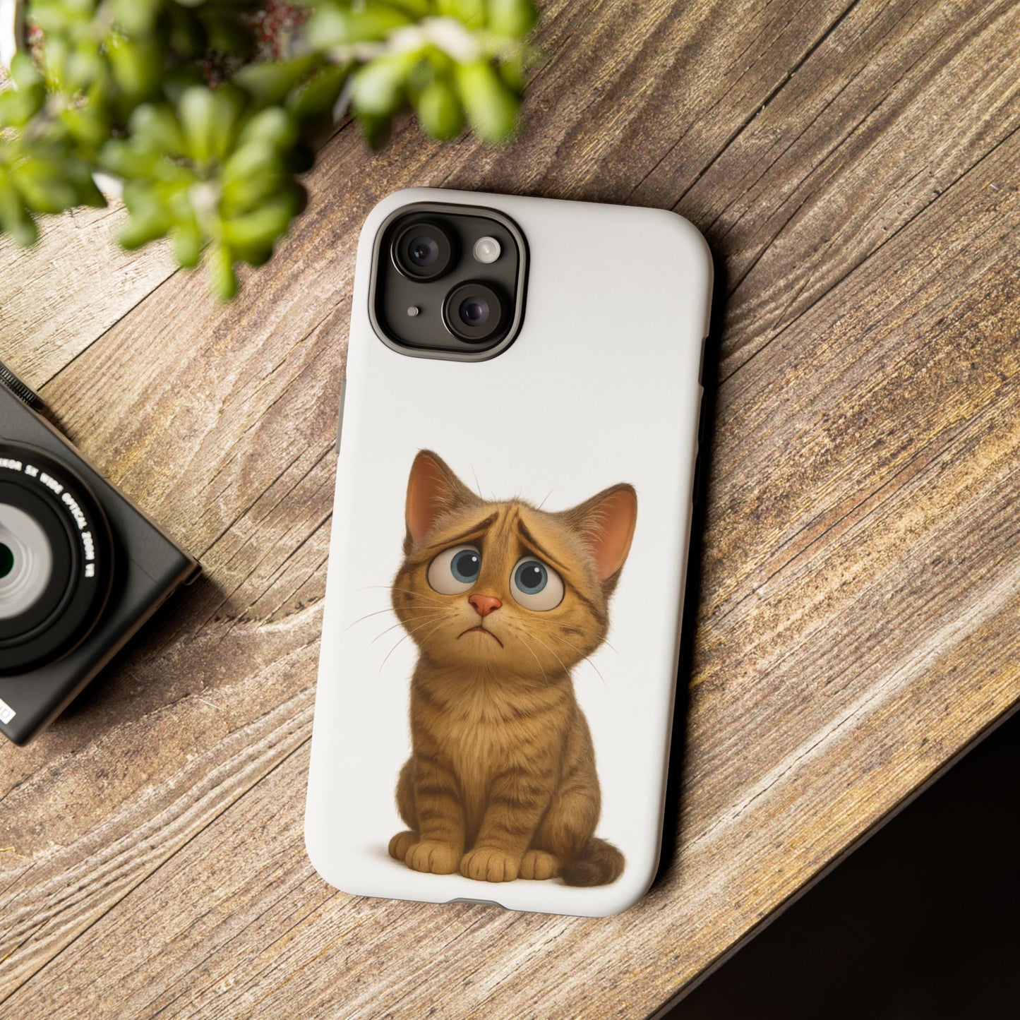 Cute Cat Phone Case, Funny Kitty Case, Animal Lover Gift, Cat Lover Accessory, Unique Cat Design Case, Pet Mom Gift - TRV