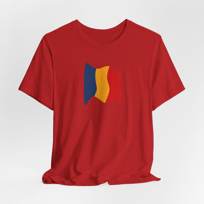 Romanian Flag Unisex Short Sleeve Tee, Casual Shirt, Travel T-Shirt, Gift for Romanians, Summer Outfit, Everyday Wear