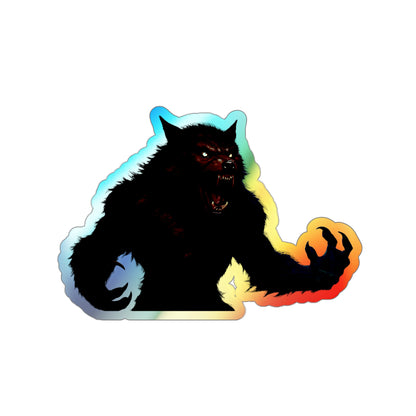 Holographic Werewolf Die-Cut Stickers | Cool Skateboard Decals, Laptop Stickers, Party Favors, Unique Gifts, Halloween Decor