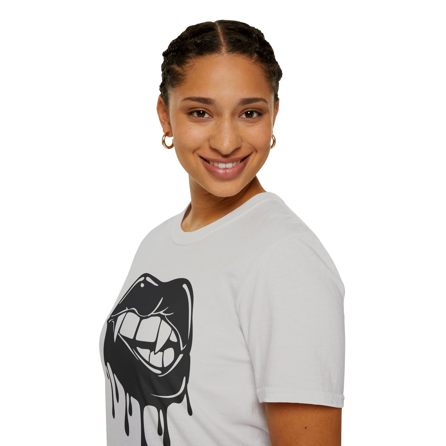 Edgy Graphic Unisex T-Shirt - Dripping Mouth Design, Cool Tee, Trendy Shirt, Hipster Top, Streetwear, Alternative Fashion, Holiday Gift