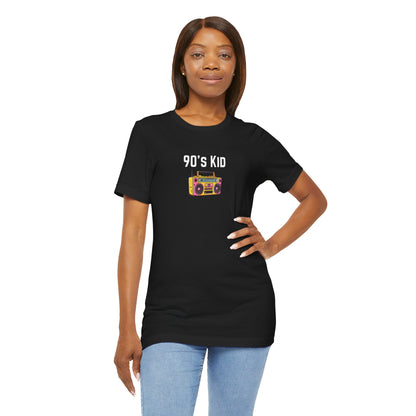 Retro Boombox Tee — 90s Kid Graphic T-Shirt