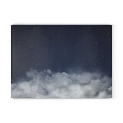 Cloudscape Glass Cutting Board – Moody Sky Kitchen Prep Board