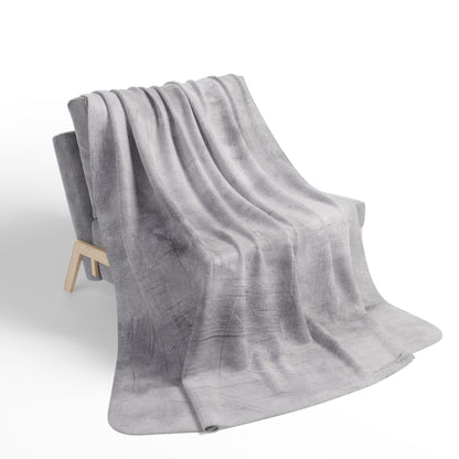 Soft Sherpa fleece throw blanket by Printify, perfect for cozy winter home decor and adding warmth to living spaces.
