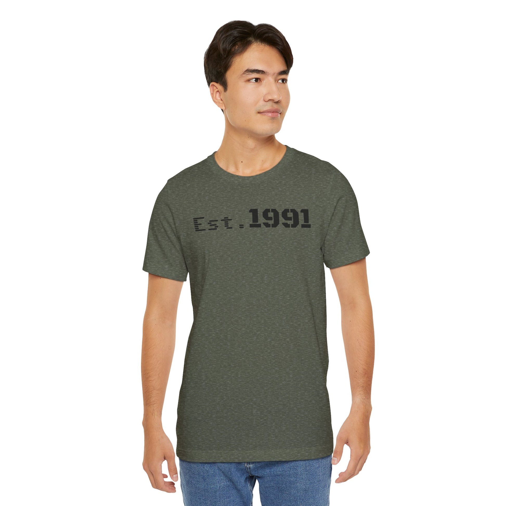 Established 1991 Unisex Jersey Tee | Vintage Anniversary Gift | Casual Wear, Birthday Shirt, Retro Style, Statement Tee, Gift for Him/Her - TRV