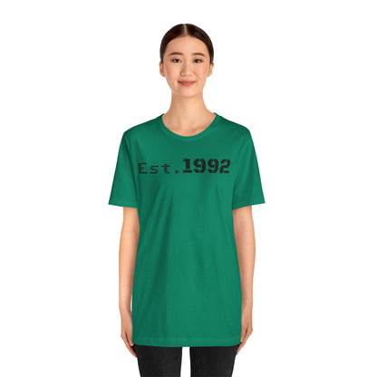 Est. 1992 Short Sleeve Tee - Retro Unisex T-Shirt, Birthday Gift, Vintage Style Shirt, Casual Wear, Trendy Outfit
