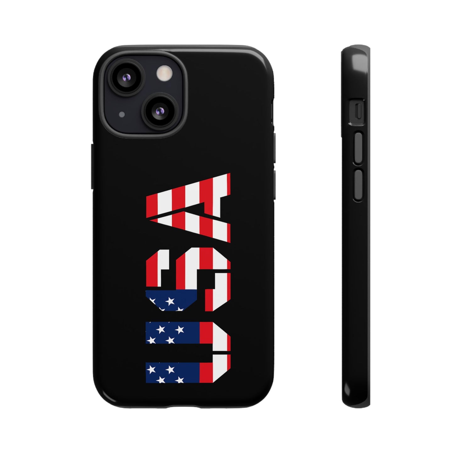 USA patriotic phone case with American flag design, durable tough case for smartphones by Printify