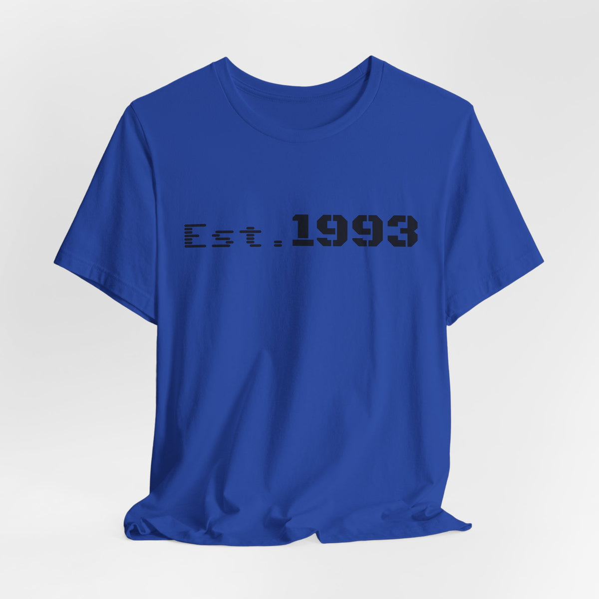 Vintage 1993 Est. T-Shirt by Printify featuring a classic "Born in 1993" design on a comfortable cotton tee.