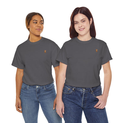 Cute brown kitten graphic T-shirt for cat lovers, featuring a playful feline design on a casual printify T-shirt.