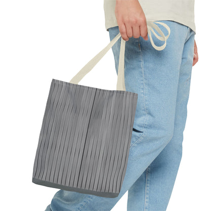 Stylish Gray Striped Tote Bag for Everyday Use - TRV