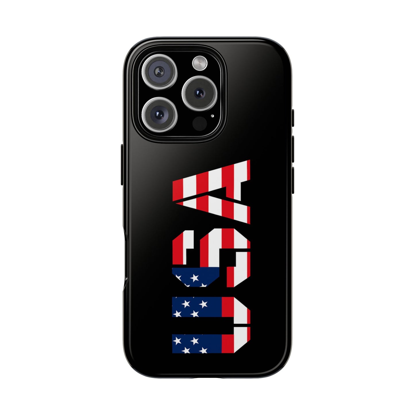 USA patriotic American flag phone case by Printify, featuring a durable design with stars and stripes for iPhone or Android.