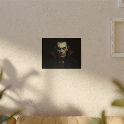 Vampire Portrait Canvas Wall Art – Gothic Dracula Matte Stretched Print