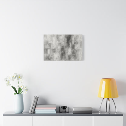 Abstract grey brushstroke canvas wall art by Printify, neutral modern matte stretched canvas for contemporary home decor.