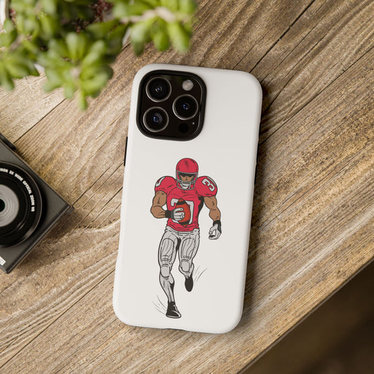 Football Player Tough Case, Sports Phone Cover, Athlete Gift, Tough Phone Case, Fall Sports, Football Lover's Accessory - TRV