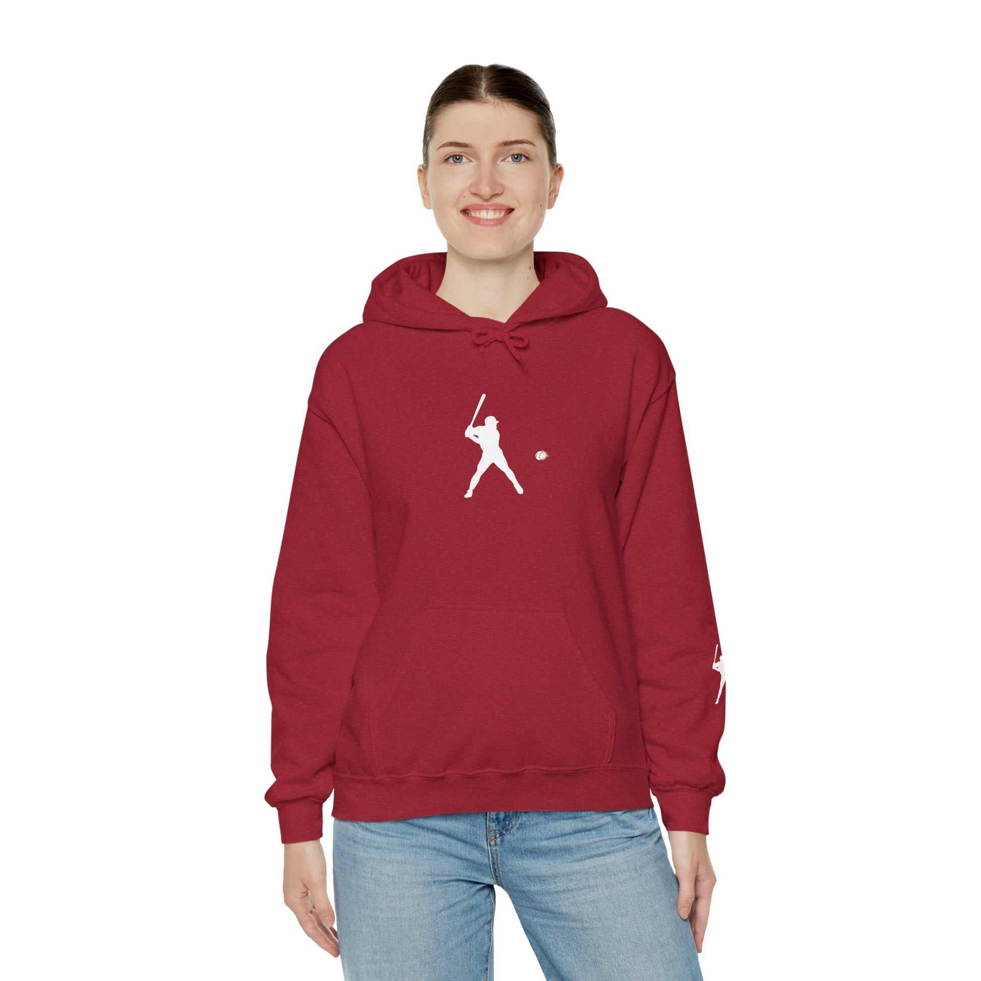 Sporty Unisex Baseball Hooded Sweatshirt, Casual Hoodie for Athletes, Perfect for Gifts, Comfy Streetwear, Ideal for Sports Events, Personal Use - TRV