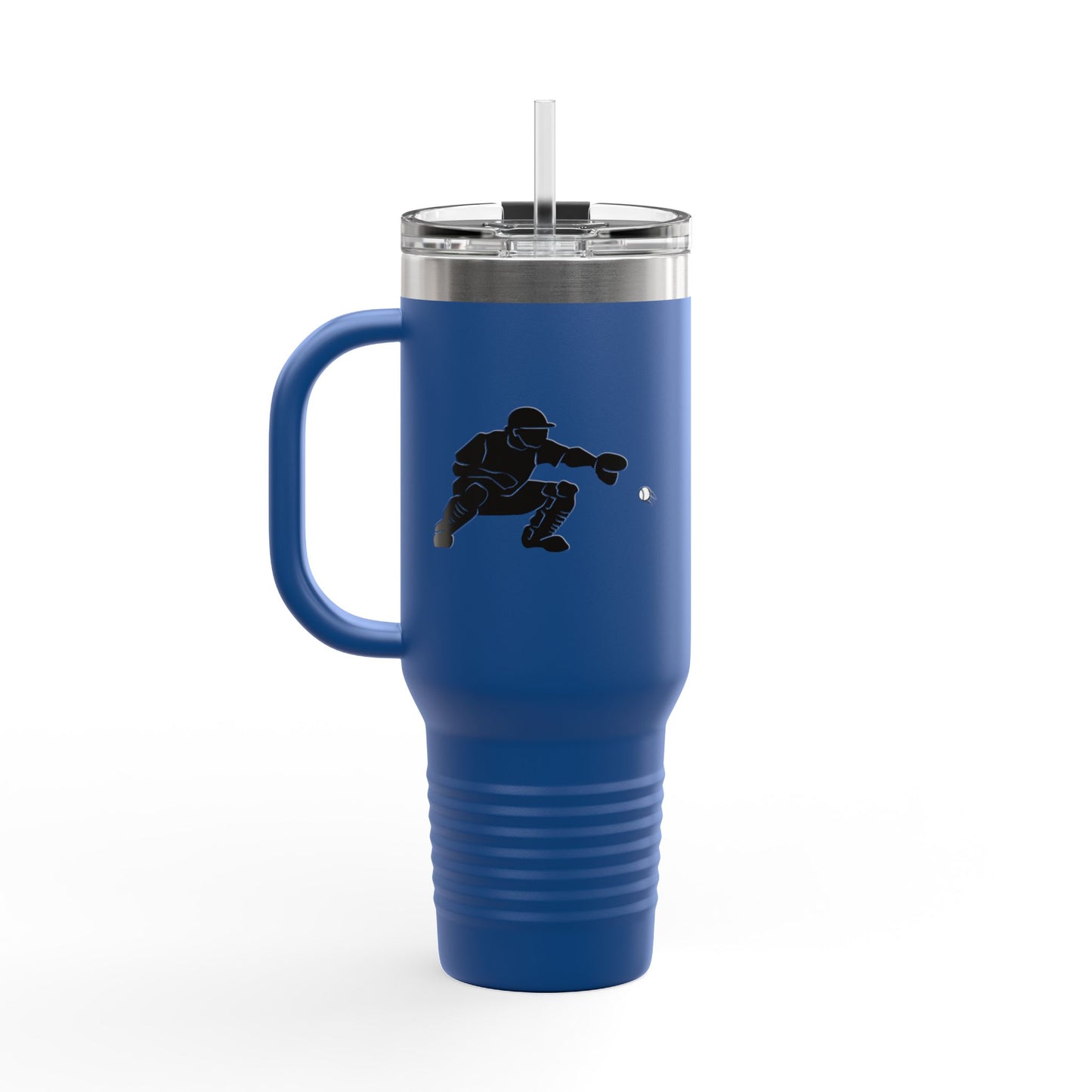 Insulated Travel Mug | Baseball Catcher Themed Travel Tumbler for Active Lifestyles, Coffee Mug, Road Trip Cup, Gym Hydration, Gift for Athletes - TRV