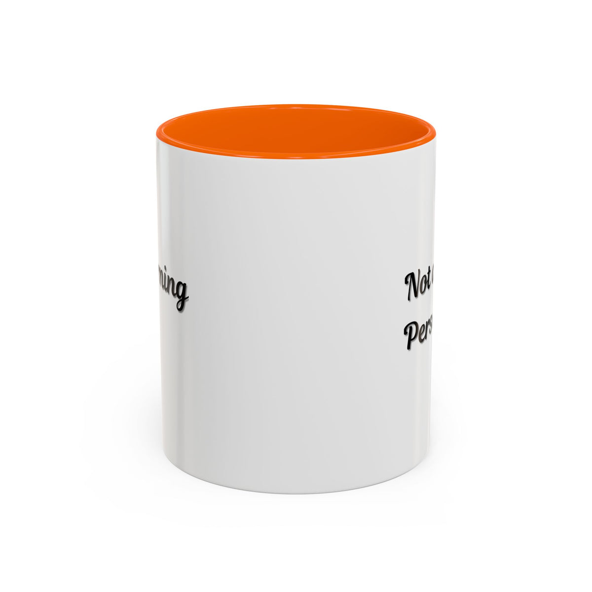 11oz ceramic "Not a Morning Person" coffee mug by Printify featuring a humorous design on a white ceramic mug.