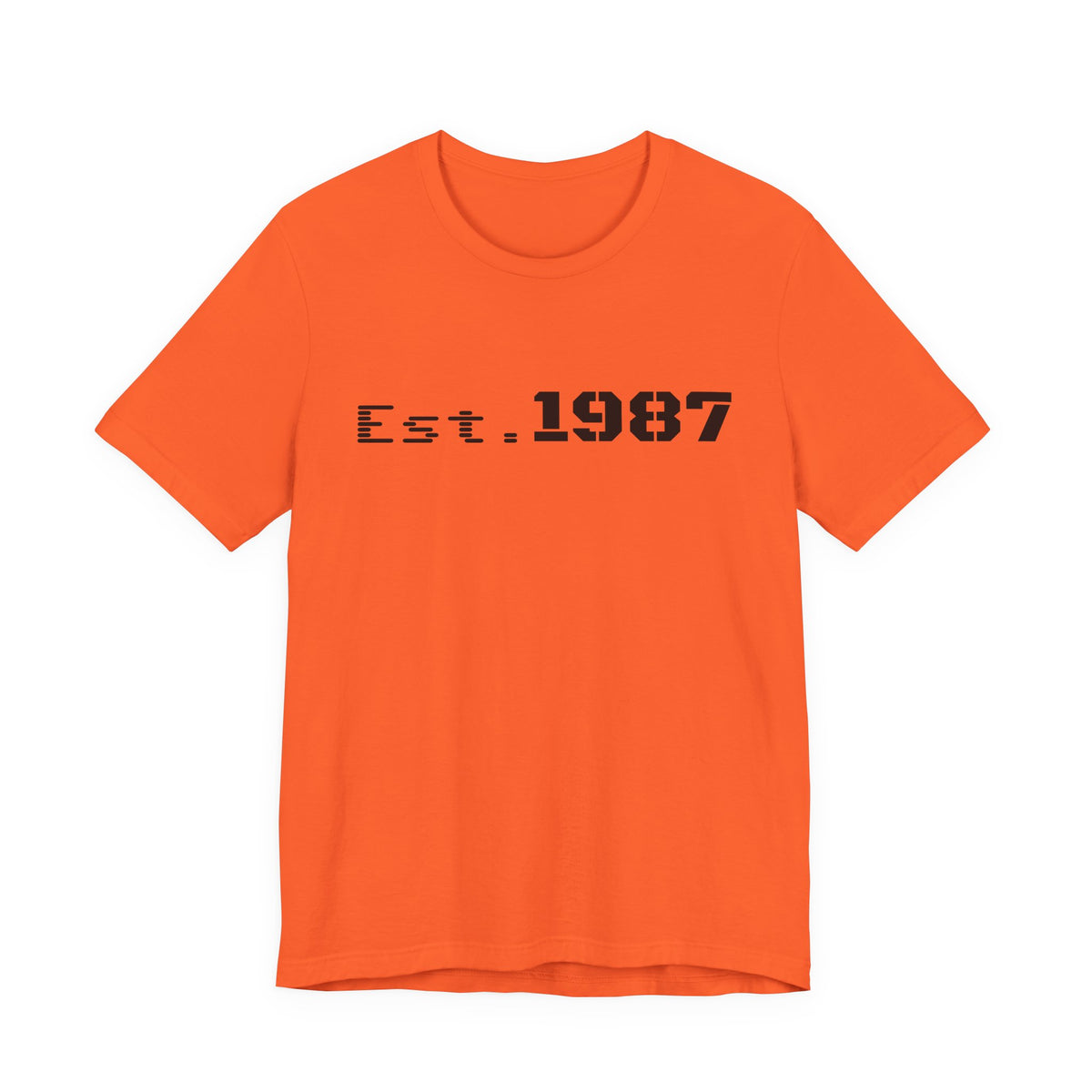Vintage Est. 1987 T-shirt by Printify featuring a classic born 1987 design on a casual cotton tee.
