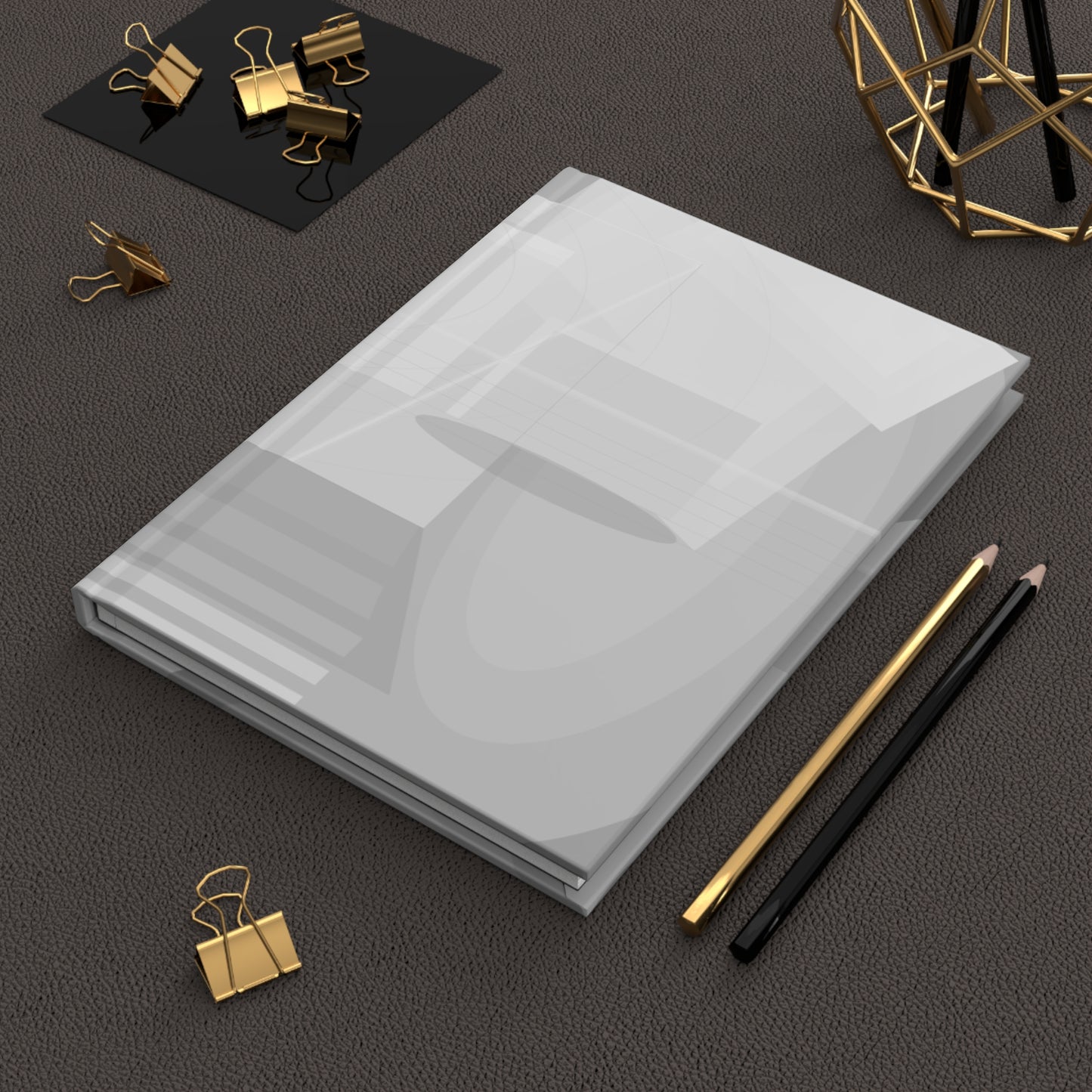 Abstract Geometric Shapes Hardcover Journal | Modern Minimal Notebook
