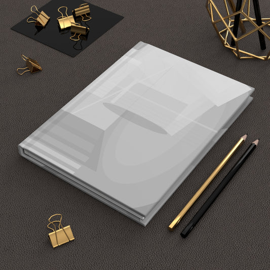 Abstract geometric shapes hardcover journal by Printify featuring a modern minimal design, ideal for notes and creative writing.