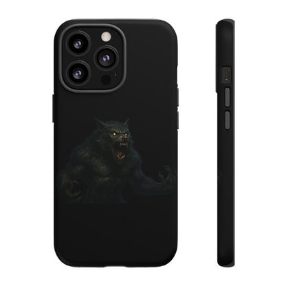 Werewolf Phone Case, Tough Cases, Black Panther Design, Gift for Animal Lovers, Phone Accessories, Fierce Phone Protection - TRV