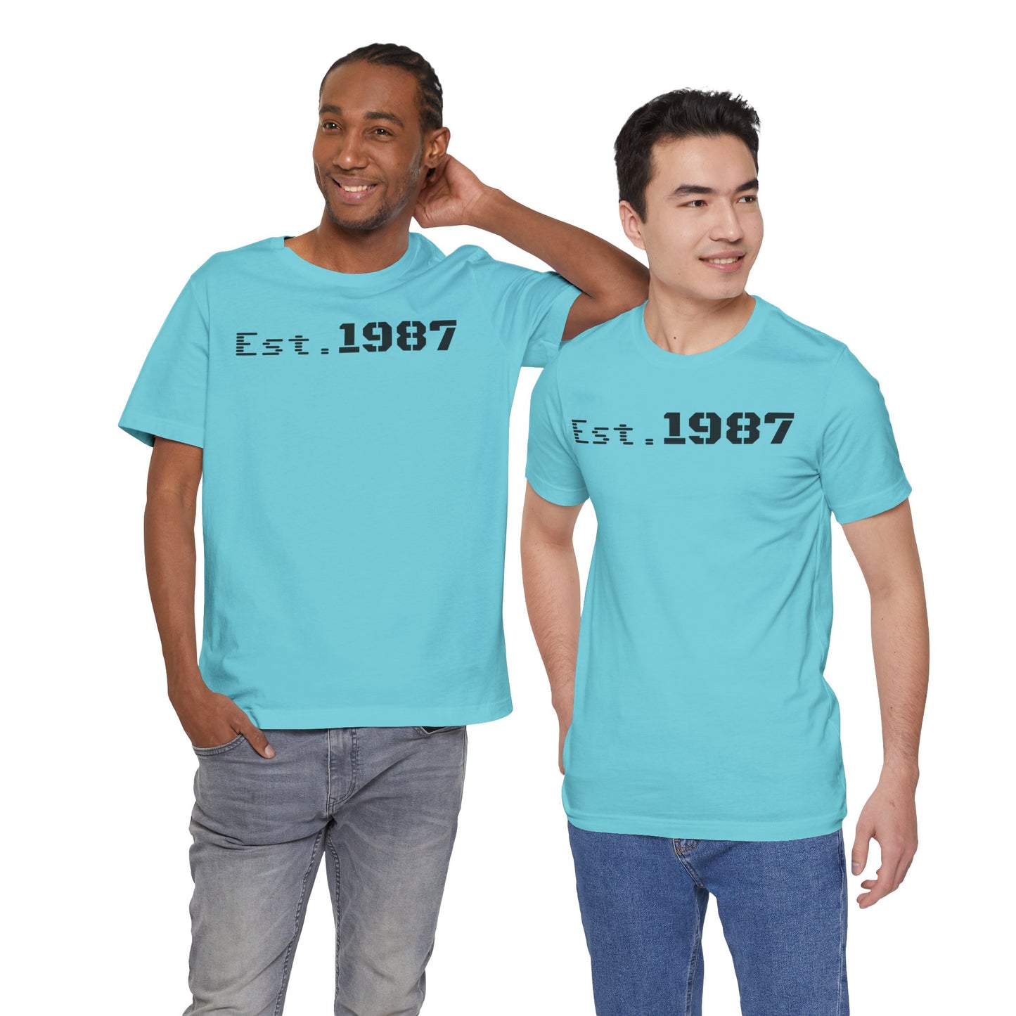 Est. 1987 Unisex Tee - Vintage Style Shirt, 80s Birth Year Gift, Casual Wear, Birthday T-Shirt, Retro Graphic Tee