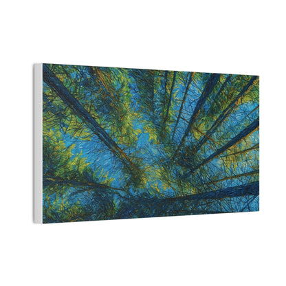 Forest Canopy Canvas Print — Upward View Trees Wall Art (Stretched Canvas 0.75")
