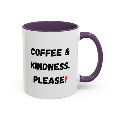 Coffee & Kindness Mug - Inspirational Coffee Cup, Gift for Friends, Office Decor, Encouragement, Morning Motivation