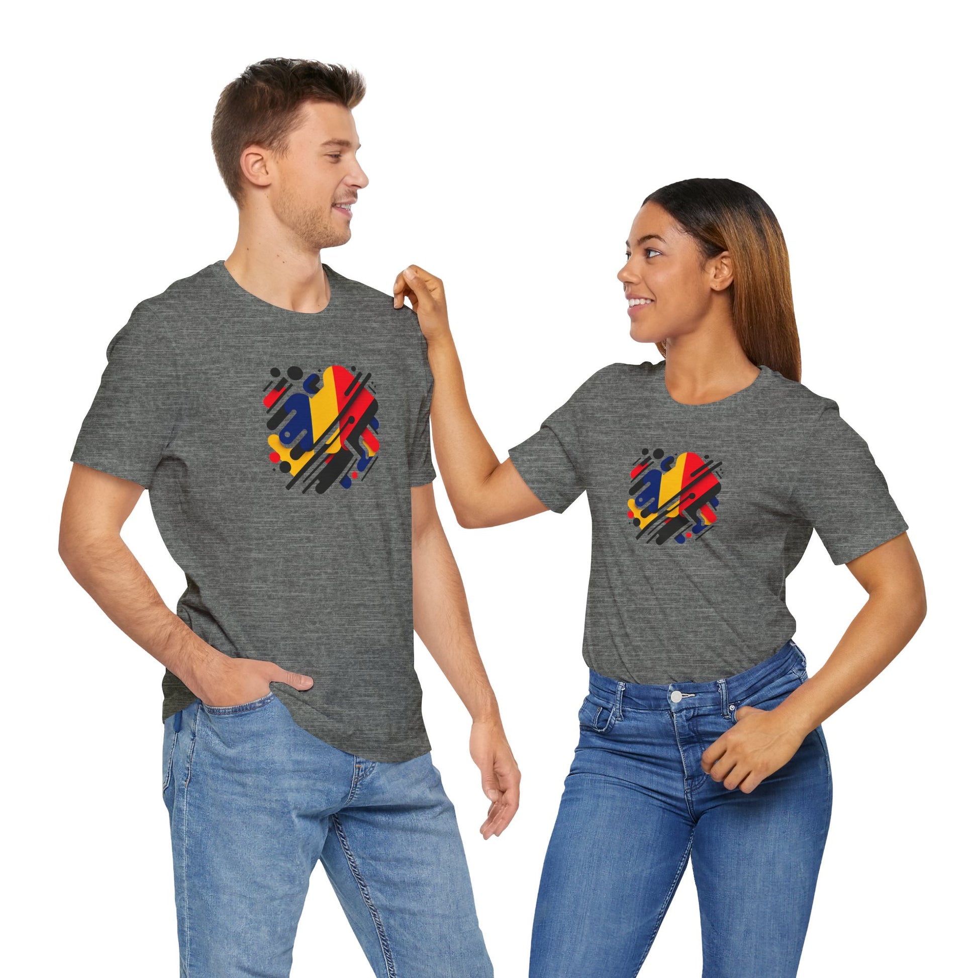 Artistic Heart Unisex Jersey Tee - Vibrant Graphic Tee, Casual Wear, Gift for Art Lovers, Birthday Surprise, Everyday Comfort - TRV