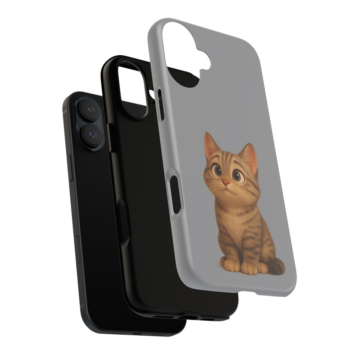 Cute Cat Phone Case, Kawaii Pet Accessory, Gift for Cat Lovers, Animal Phone Cover for Kids, Unique Kitty Design, Birthdays, Holidays - TRV