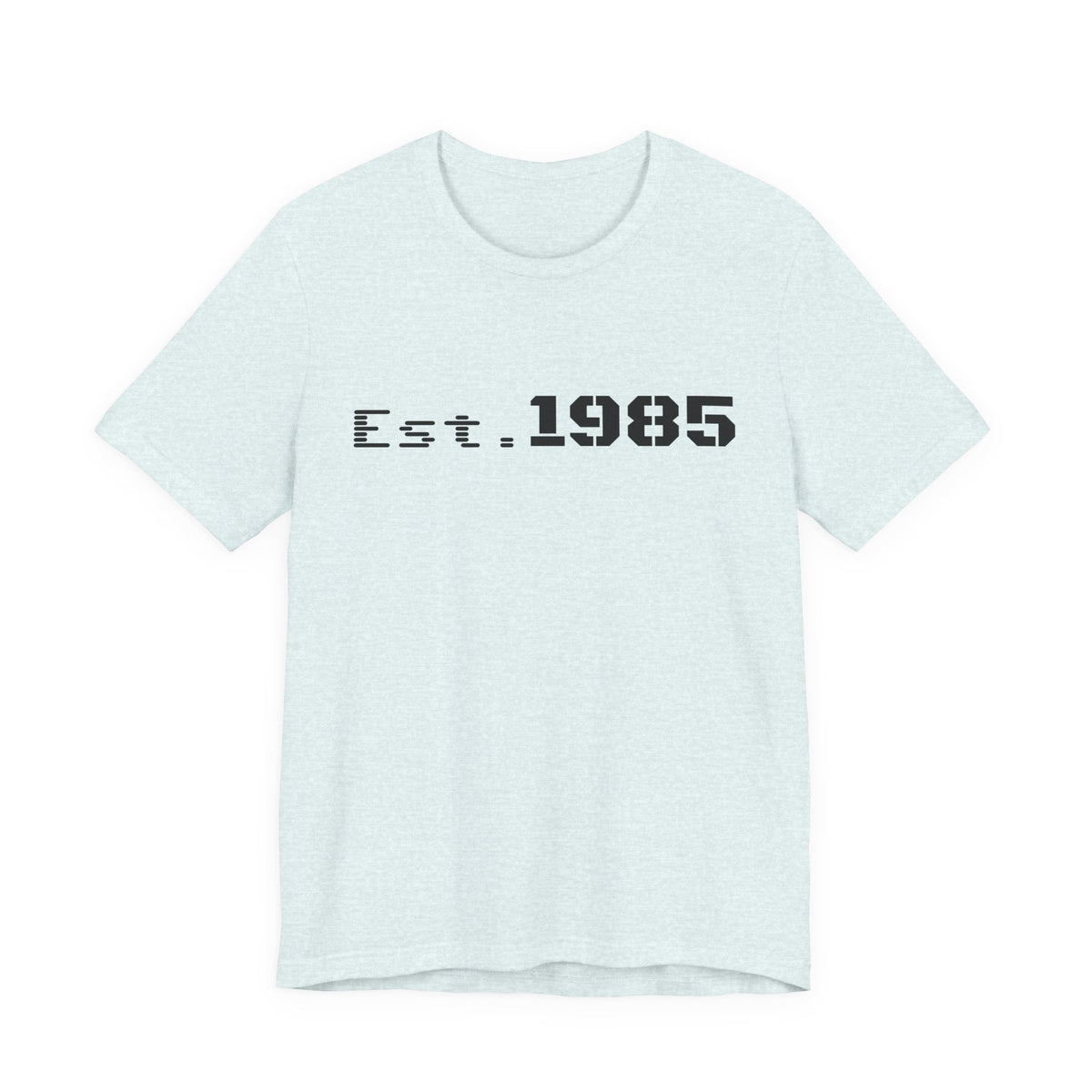 Vintage Est. 1985 graphic T-shirt by Printify featuring a retro year design on a classic cotton tee.