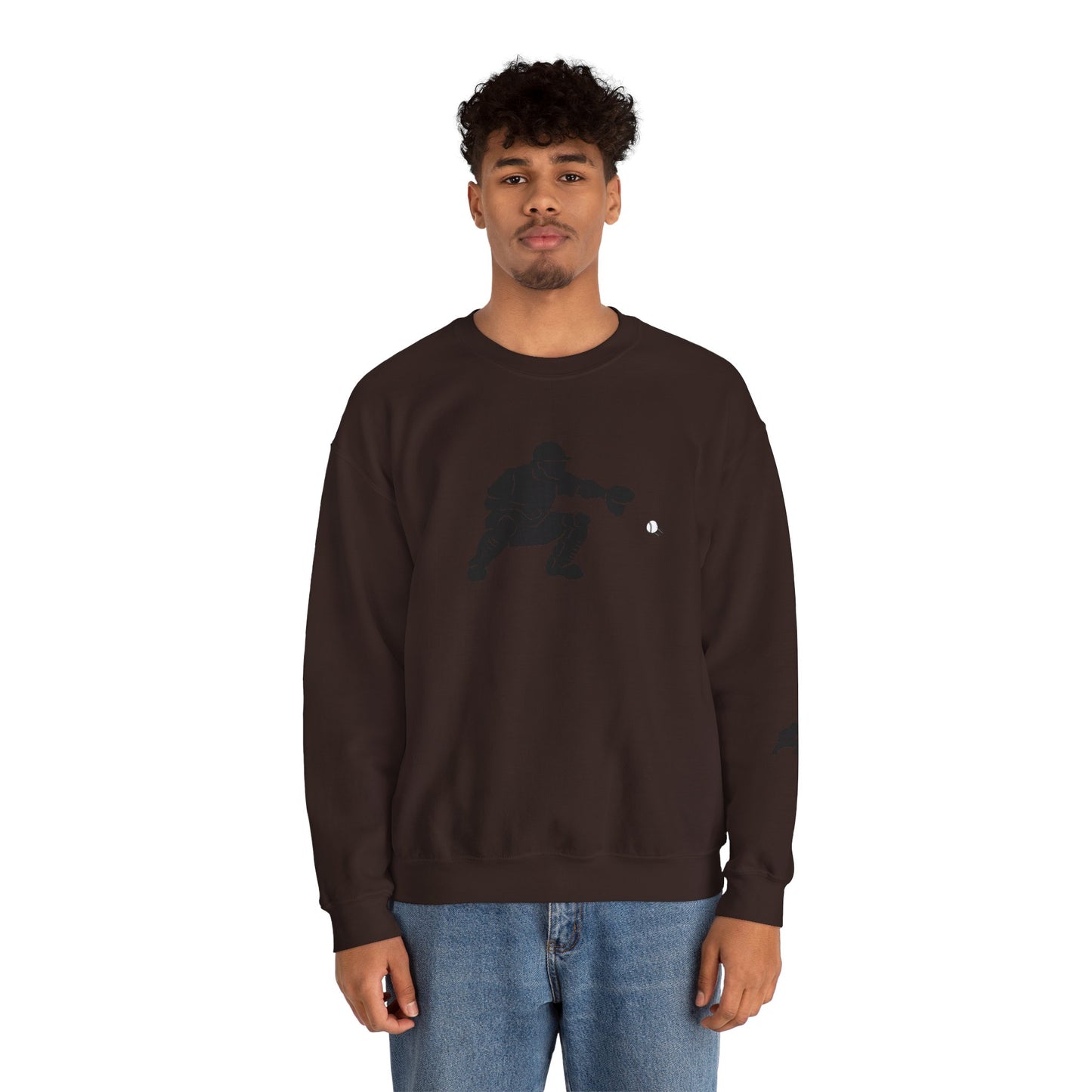 Baseball Catcher Crewneck Sweatshirt | Unisex Sports Apparel | Perfect for Game Days, Gifts, and Casual Wear | Baseball Lover's Gift - TRV