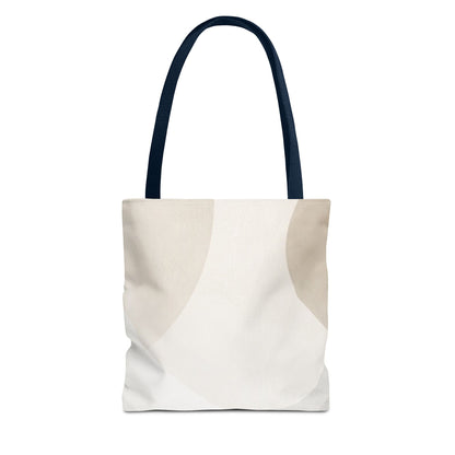 Neutral Abstract Geometric Tote Bag | Minimal Beige Shapes