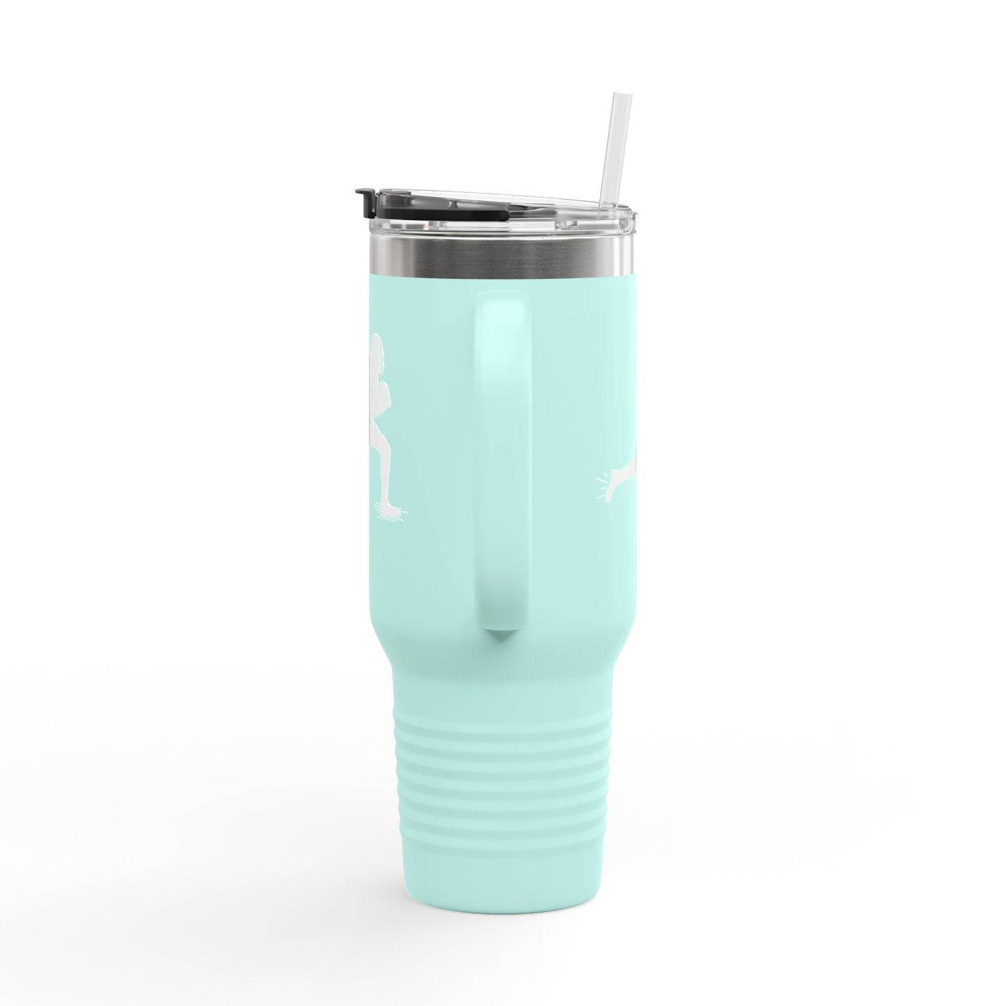 Football Player Coffee Tumbler, Insulated Travel Mug for Active Lifestyles, Sporty Drinkware for On-the-Go, Perfect Gift for Athletes