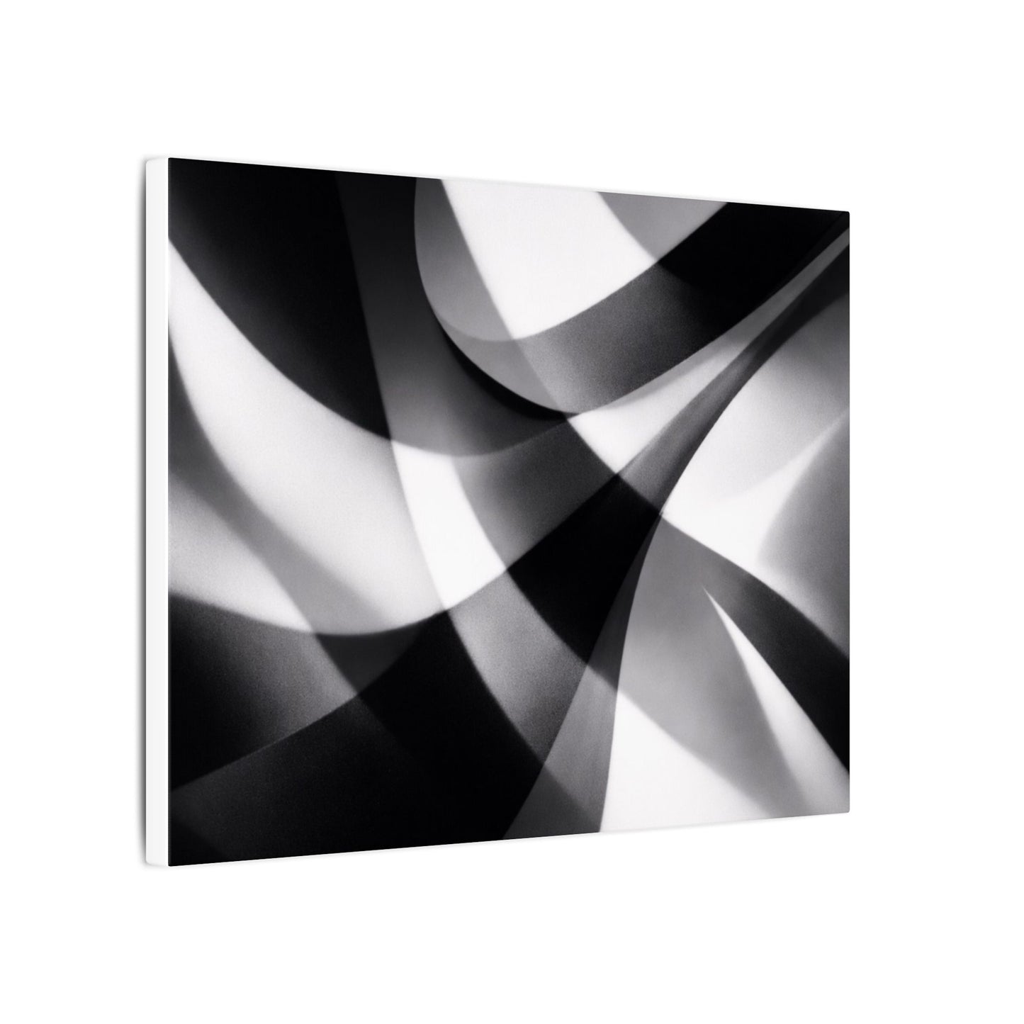 Abstract Black and White Swirl Matte Canvas