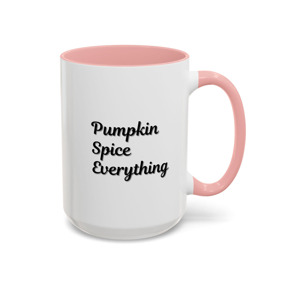 Printify Pumpkin Spice Everything accent coffee mug with fall-themed design, 11oz or 15oz capacity, ideal for seasonal coffee enjoyment.