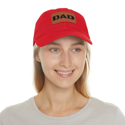Stylish Dad Hat with Leather Patch | Perfect Gift for Fathers Day, Casual Wear, Dad's Birthday, Outdoor Activities