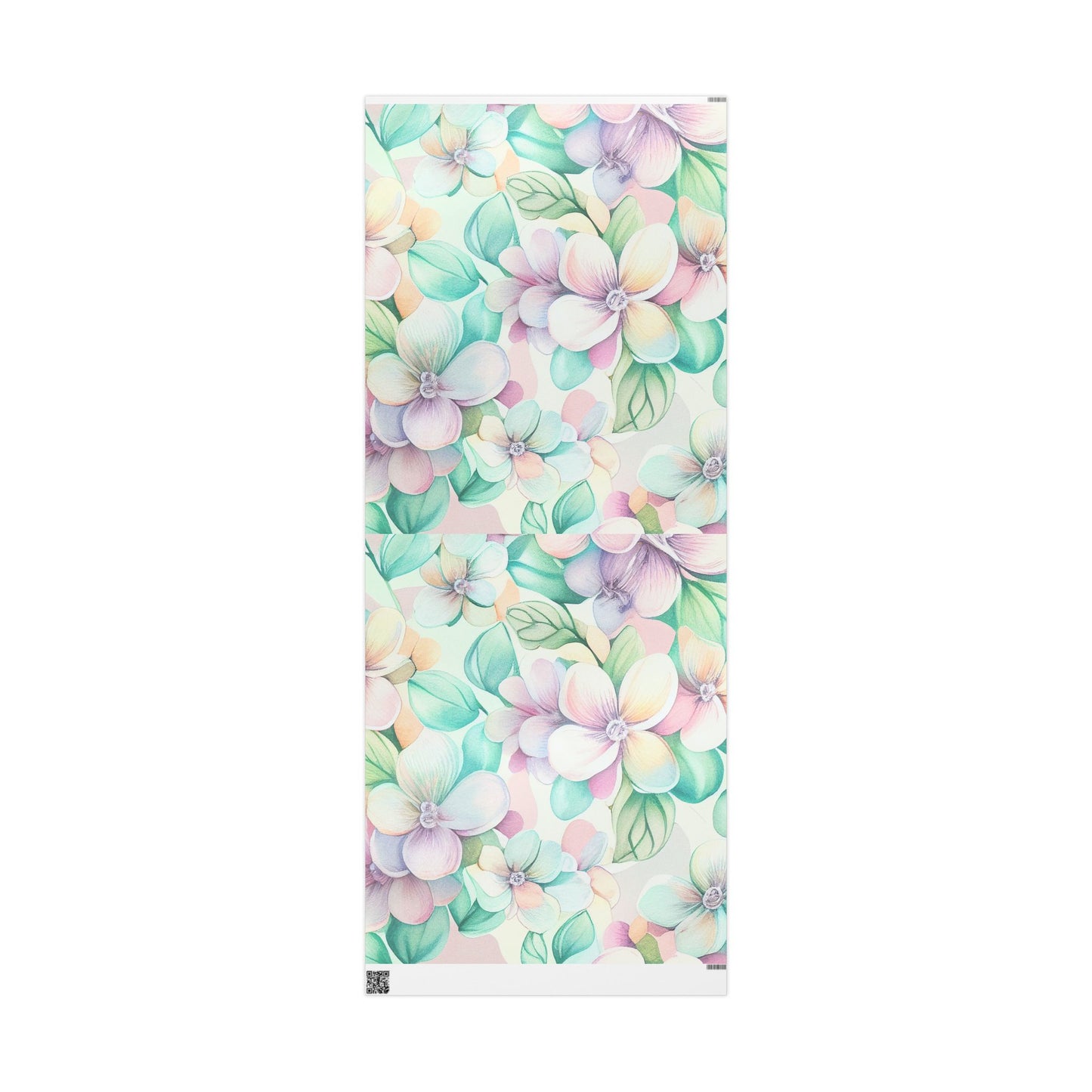 Floral Pastel Wrapping Paper Roll — Watercolor Hydrangea Gift Wrap