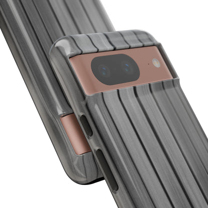 Ribbed metal texture iPhone case by Printify, tough protective phone cover with a sleek, durable design for iPhone models.