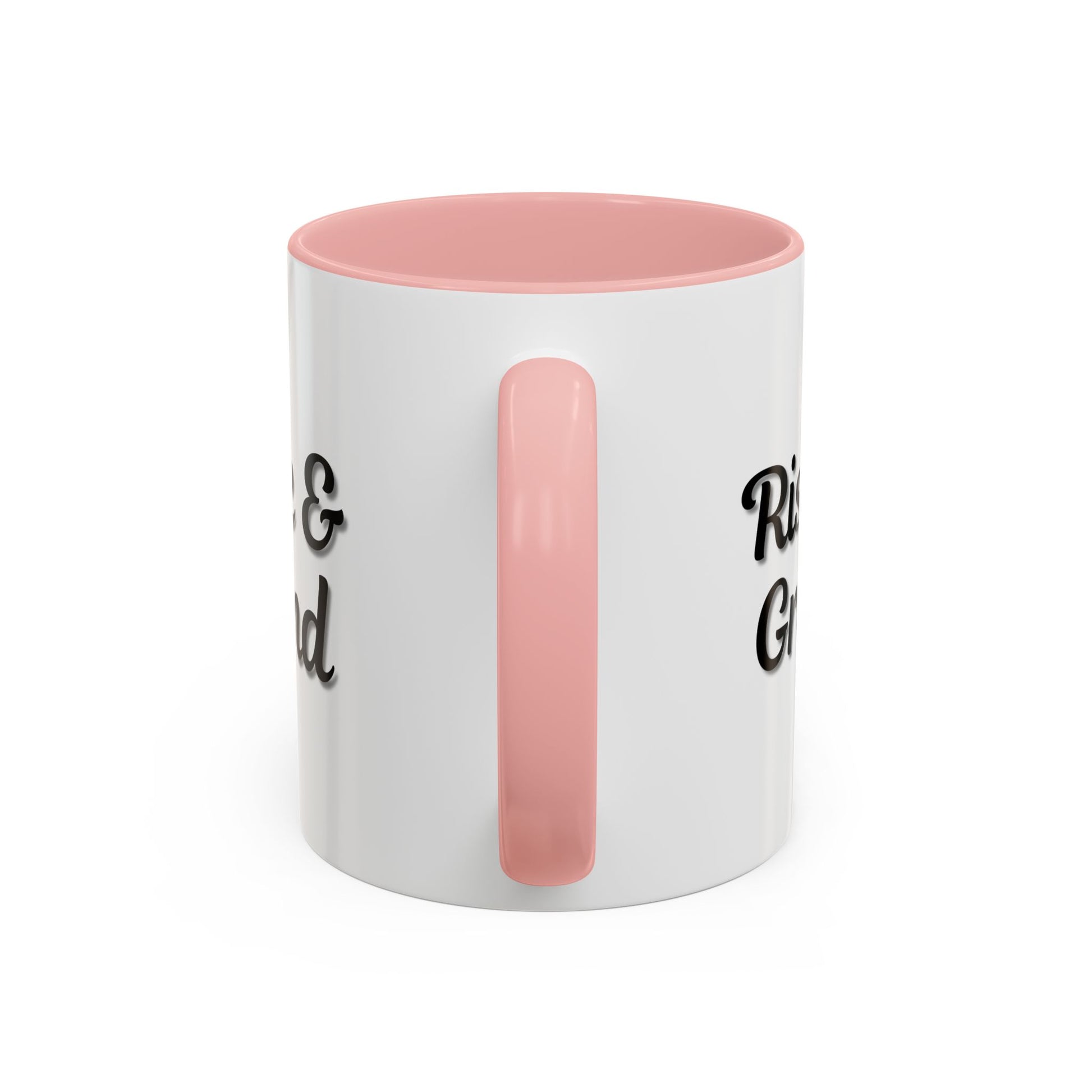 Rise & Grind Coffee Mug – Motivational Black Accent Mug for Daily Inspiration - TRV