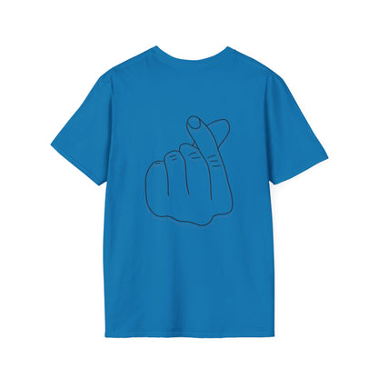 Trendy Unisex Softstyle T-Shirt with Love Hand Gesture Design