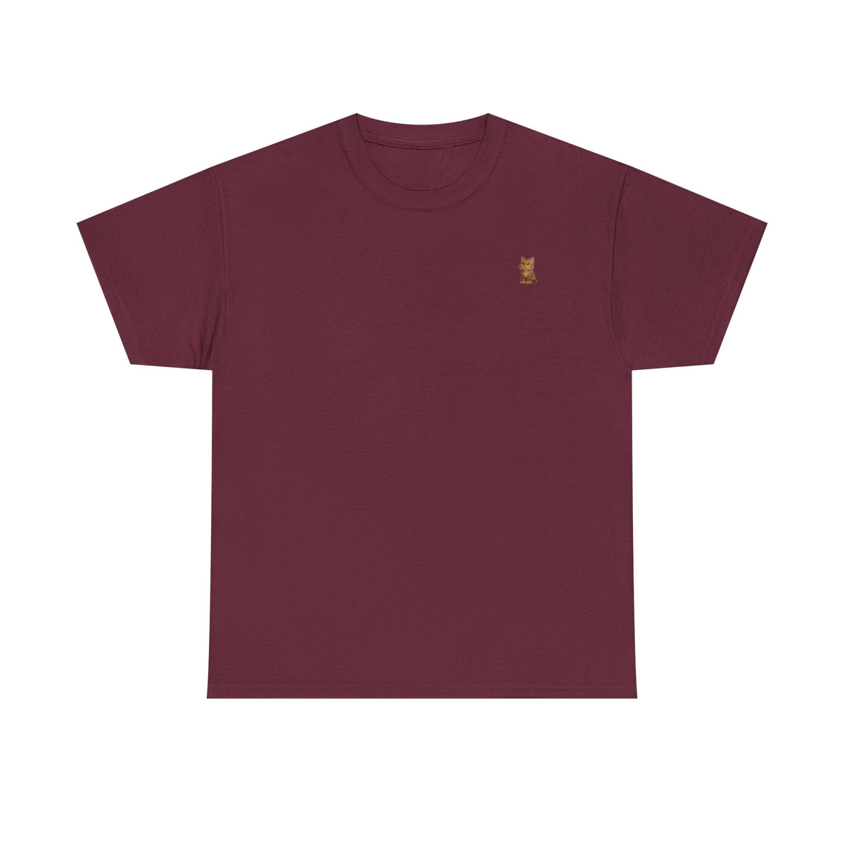 Printify cat lover T-shirt featuring a cute brown kitten graphic on a casual cotton tee.