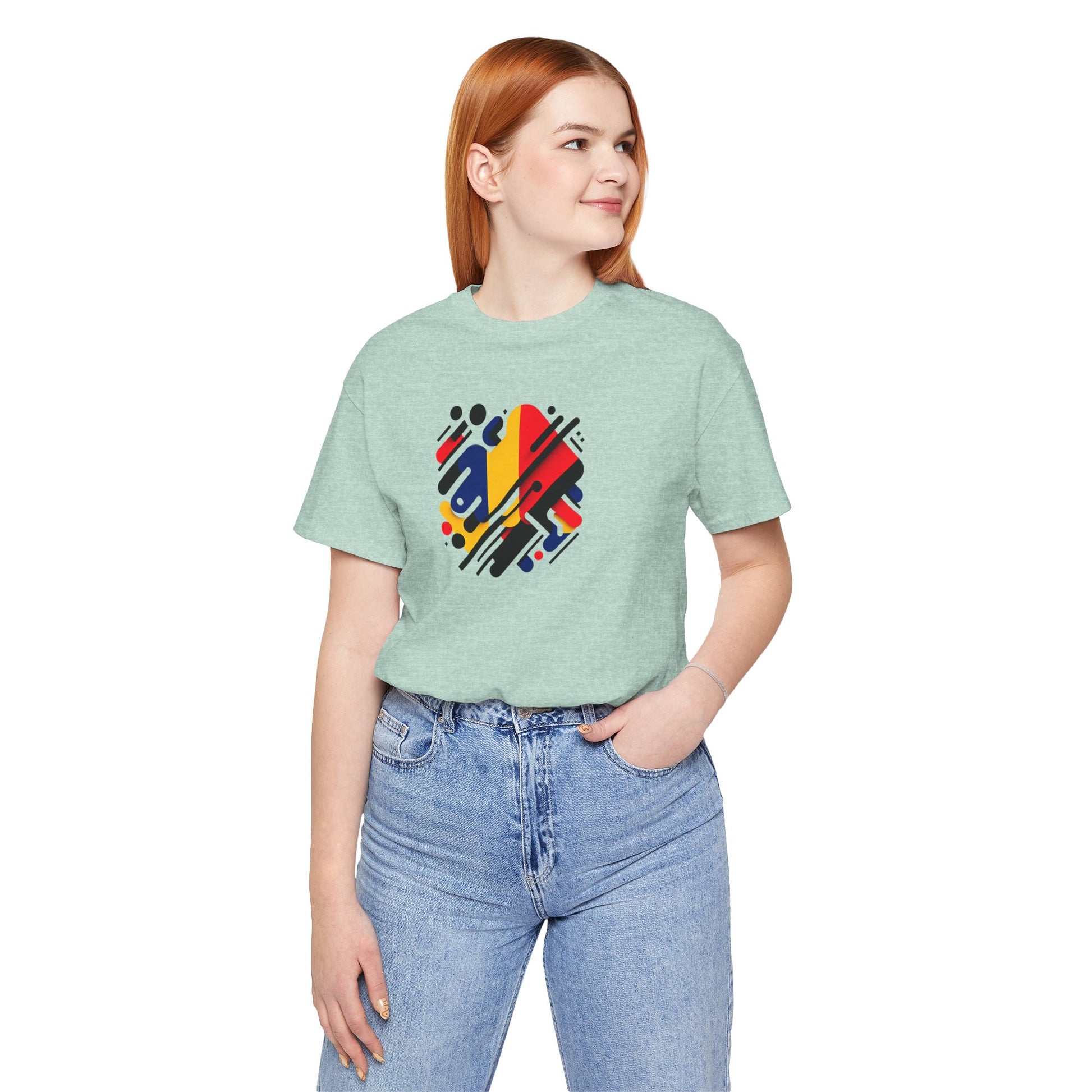 Artistic Heart Unisex Jersey Tee - Vibrant Graphic Tee, Casual Wear, Gift for Art Lovers, Birthday Surprise, Everyday Comfort - TRV